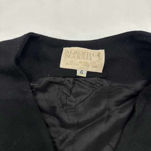 Vtg Alberto Makali Black Gold Vest Waistcoat Academia Steampunk Size 4 - Picture 4 of 7